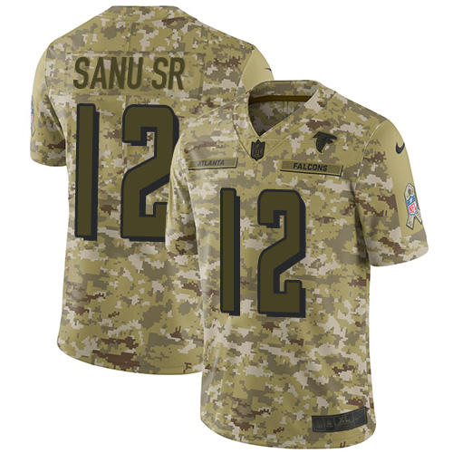 Nike Falcons #12 Mohamed Sanu Sr Camo Men's Stitched NFL Limited 2018 Salute To Service Jersey