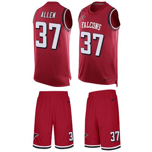 Nike Falcons #37 Ricardo Allen Red Team Color Men's Stitched NFL Limited Tank Top Suit Jersey Nike Falcons #37 Ricardo Allen Red Team Color Men's Stitched NFL Limited Tank Top Suit Jersey