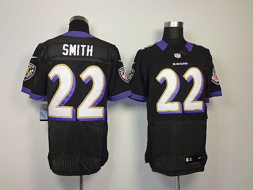 Nike Ravens #22 Jimmy Smith Black Alternate Men's Stitched NFL Elite Jersey