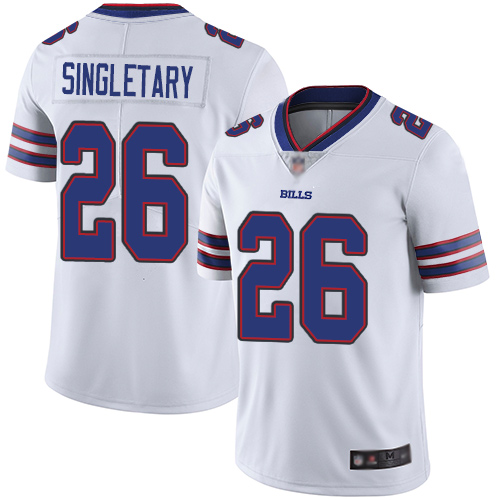 Nike Bills #26 Devin Singletary White Men's Stitched NFL Vapor Untouchable Limited Jersey