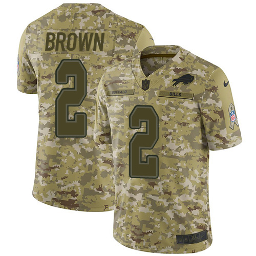 Nike Bills #2 John Brown Camo Men's Stitched NFL Limited 2018 Salute To Service Jersey Nike Bills #2 John Brown Camo Men's Stitched NFL Limited 2018 Salute To Service Jersey