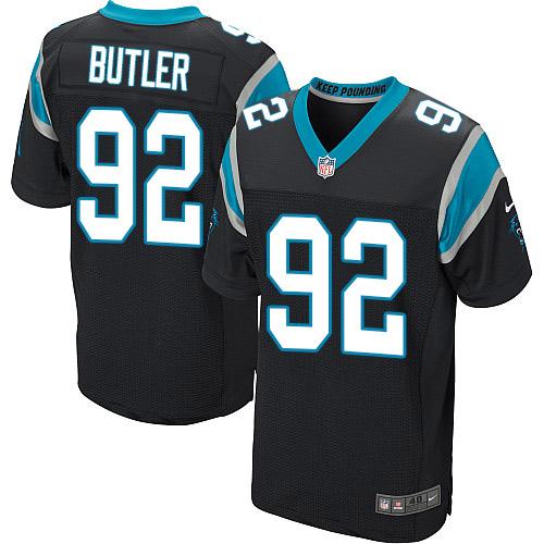 Nike Panthers #92 Vernon Butler Black Team Color Men's Stitched NFL Elite Jersey