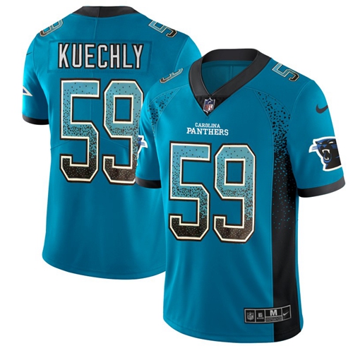 Nike Panthers #59 Luke Kuechly Blue Alternate Men's Stitched NFL Limited Rush Drift Fashion Jersey