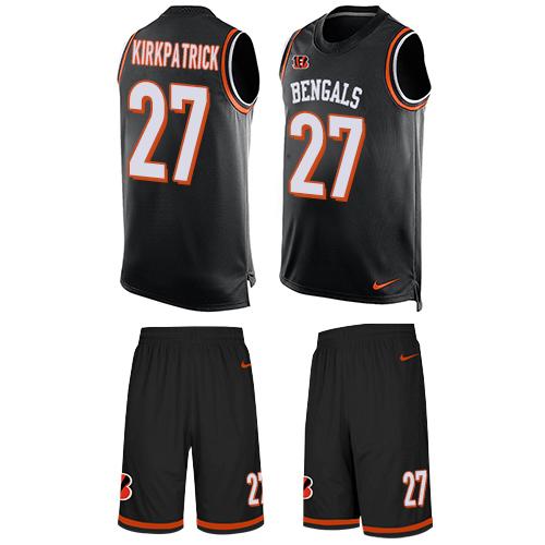 Nike Bengals #27 Dre Kirkpatrick Black Team Color Men's Stitched NFL Limited Tank Top Suit Jersey