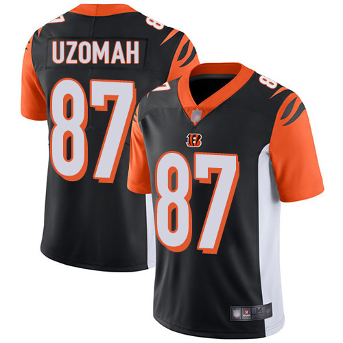 Nike Bengals #87 C.J. Uzomah Black Team Color Men's Stitched NFL Vapor Untouchable Limited Jersey
