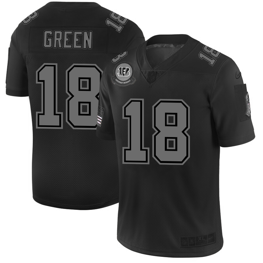 Cincinnati Bengals #18 A.J. Green Men's Nike Black 2019 Salute to Service Limited Stitched NFL Jersey