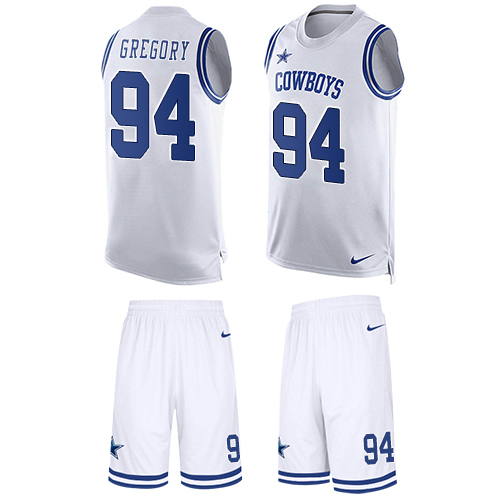 Nike Cowboys #94 Randy Gregory White Men's Stitched NFL Limited Tank Top Suit Jersey Nike Cowboys #94 Randy Gregory White Men's Stitched NFL Limited Tank Top Suit Jersey