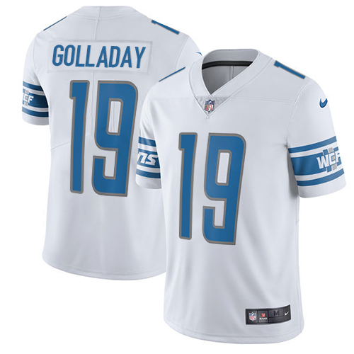 Nike Lions #19 Kenny Golladay White Men's Stitched NFL Vapor Untouchable Limited Jersey