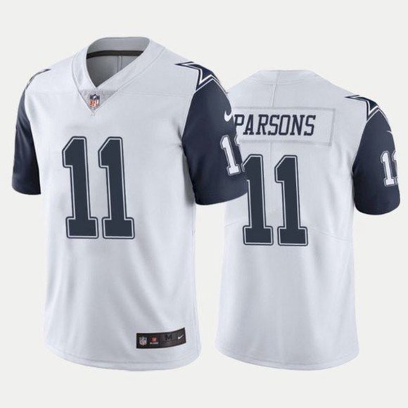 Men's Dallas Cowboys #11 Micah Parsons White 2021 NFL Draft Vapor Limited Stitched Jersey