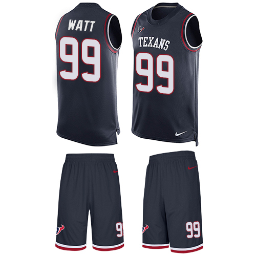 Nike Texans #99 J.J. Watt Navy Blue Team Color Men's Stitched NFL Limited Tank Top Suit Jersey Nike Texans #99 J.J. Watt Navy Blue Team Color Men's Stitched NFL Limited Tank Top Suit Jersey