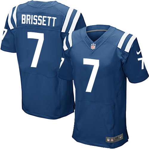 Nike Colts #7 Jacoby Brissett Royal Blue Team Color Men's Stitched NFL Elite Jersey Nike Colts #7 Jacoby Brissett Royal Blue Team Color Men's Stitched NFL Elite Jersey