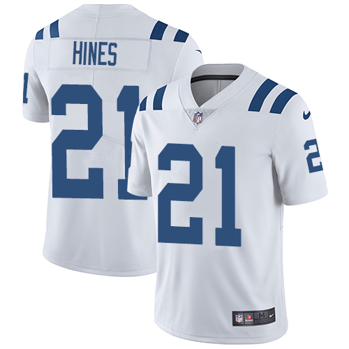Nike Colts #21 Nyheim Hines White Men's Stitched NFL Vapor Untouchable Limited Jersey