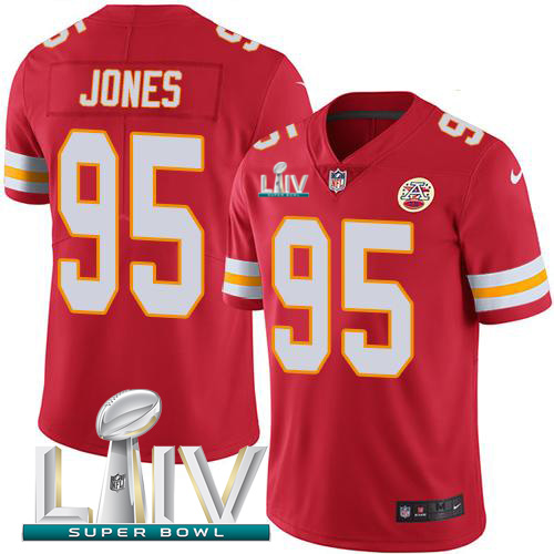 Nike Chiefs #95 Chris Jones Red Super Bowl LIV 2020 Team Color Men's Stitched NFL Vapor Untouchable Limited Jersey Nike Chiefs #95 Chris Jones Red Super Bowl LIV 2020 Team Color Men's Stitched NFL Vapor Untouchable Limited Jersey