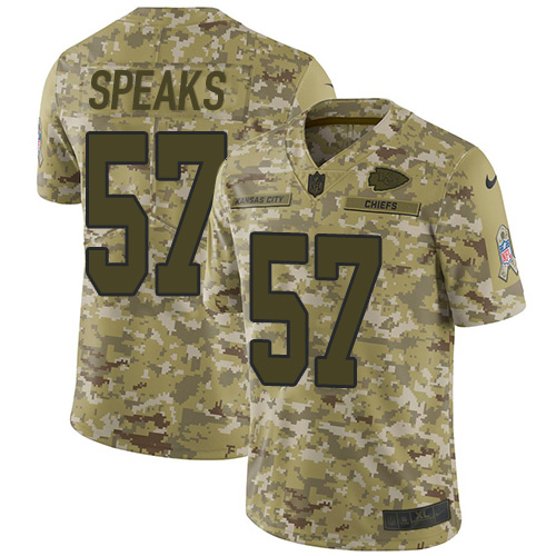 Nike Chiefs #57 Breeland Speaks Camo Men's Stitched NFL Limited 2018 Salute To Service Jersey