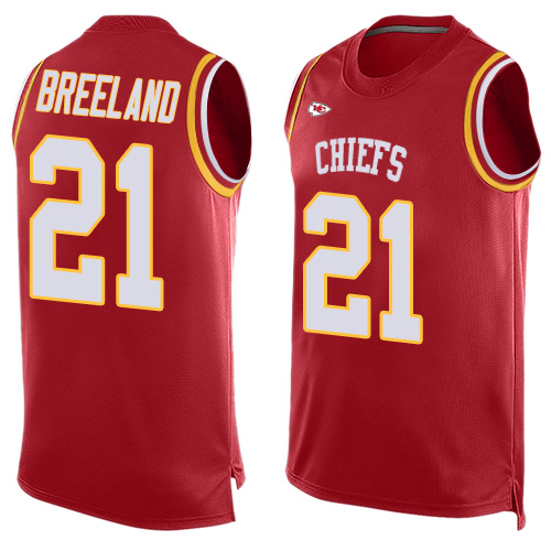 Nike Chiefs #21 Bashaud Breeland Red Team Color Men's Stitched NFL Limited Tank Top Jersey
