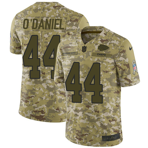 Nike Chiefs #44 Dorian O'Daniel Camo Men's Stitched NFL Limited 2018 Salute To Service Jersey