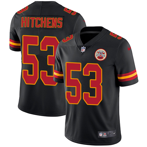 Nike Chiefs #53 Anthony Hitchens Black Men's Stitched NFL Limited Rush Jersey