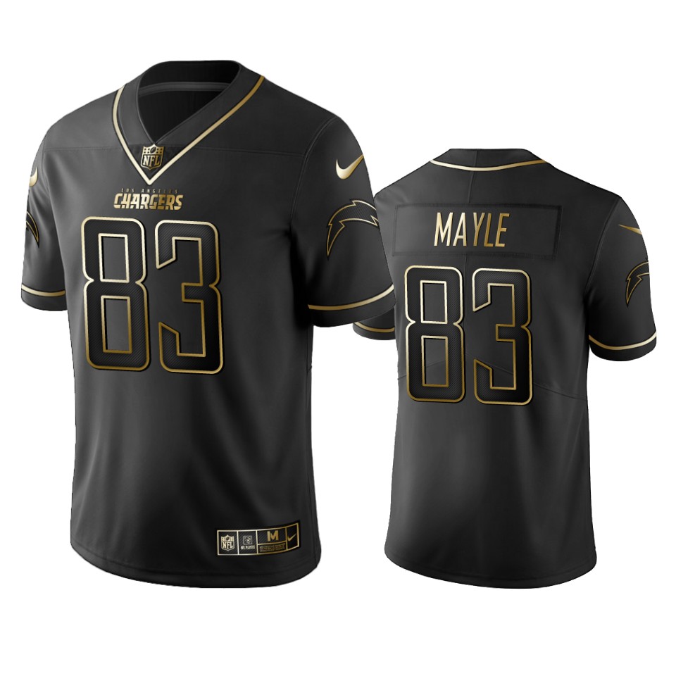 Chargers #83 Vince Mayle Men's Stitched NFL Vapor Untouchable Limited Black Golden Jersey