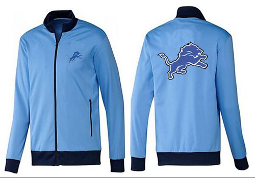 NFL Detroit Lions Team Logo Jacket Light Blue_1