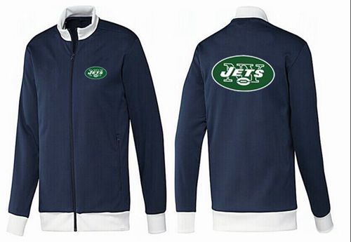 NFL New York Jets Team Logo Jacket Dark Blue_1