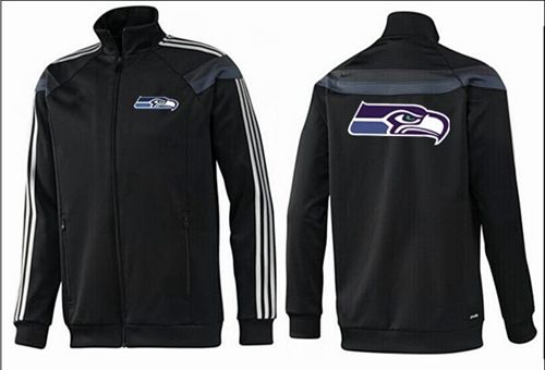 NFL Seattle Seahawks Team Logo Jacket Black_3