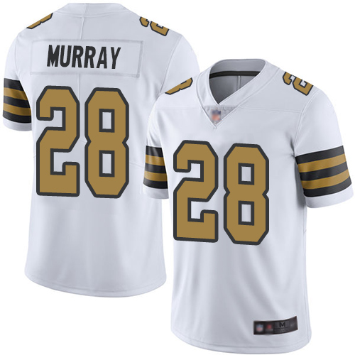 Nike Saints #28 Latavius Murray White Men's Stitched NFL Limited Rush Jersey