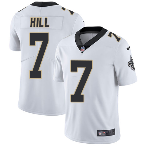 Nike Saints #7 Taysom Hill White Men's Stitched NFL Vapor Untouchable Limited Jersey