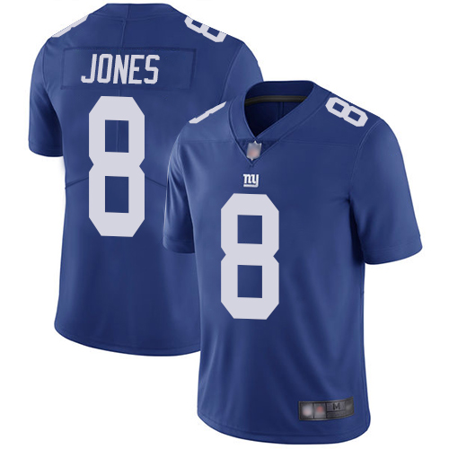 Nike Giants #8 Daniel Jones Royal Blue Team Color Men's Stitched NFL Vapor Untouchable Limited Jersey