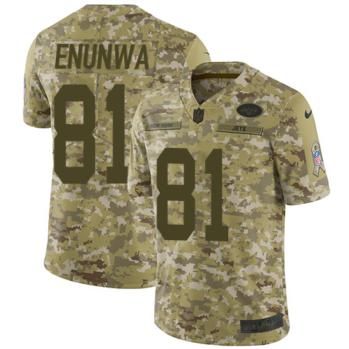 Nike Jets #81 Quincy Enunwa Camo Men's Stitched NFL Limited 2018 Salute To Service Jersey