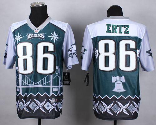 Nike Eagles #86 Zach Ertz Midnight Green Men's Stitched NFL Elite Noble Fashion Jersey