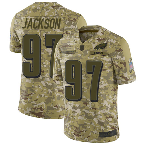 Nike Eagles #97 Malik Jackson Camo Men's Stitched NFL Limited 2018 Salute To Service Jersey