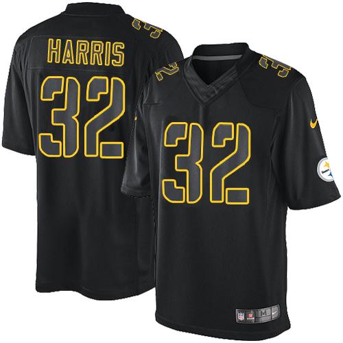 Nike Steelers #32 Franco Harris Black Men's Stitched NFL Impact Limited Jersey