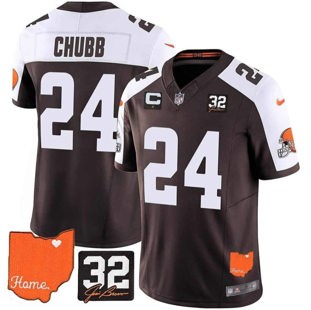 Men's Cleveland Browns ACTIVE PLAYER Custom 2023 New Brown Limited Stitched Jersey