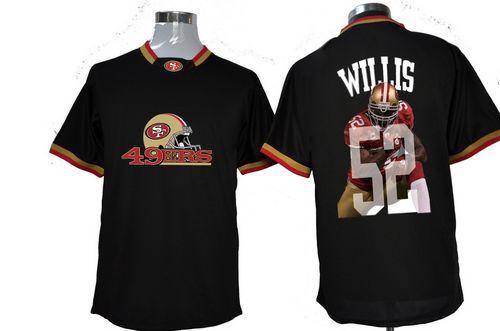 Nike 49ers #52 Patrick Willis Black Men's NFL Game All Star Fashion Jersey