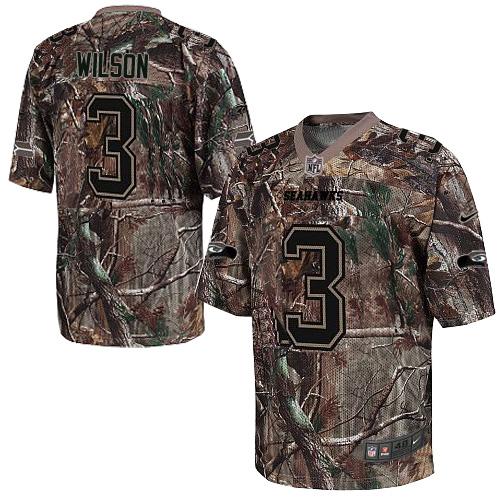 Nike Seahawks #3 Russell Wilson Camo Men's Stitched NFL Realtree Elite Jersey