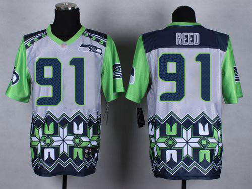 Nike Seahawks #91 Jarran Reed Grey Men's Stitched NFL Elite Noble Fashion Jersey Nike Seahawks #91 Jarran Reed Grey Men's Stitched NFL Elite Noble Fashion Jersey