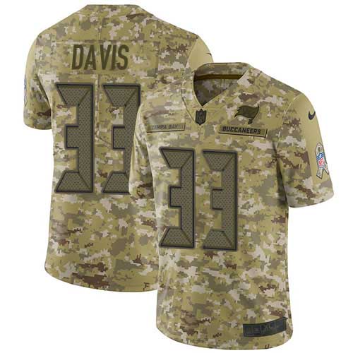 Nike Buccaneers #33 Carlton Davis III Camo Men's Stitched NFL Limited 2018 Salute To Service Jersey