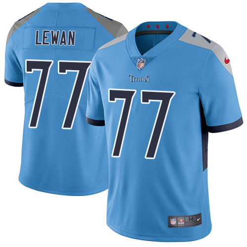 Nike Titans #77 Taylor Lewan Light Blue Alternate Men's Stitched NFL Vapor Untouchable Limited Jersey