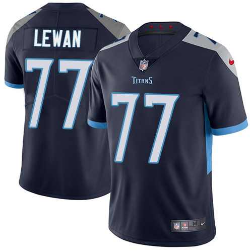 Nike Titans #77 Taylor Lewan Navy Blue Team Color Men's Stitched NFL Vapor Untouchable Limited Jersey