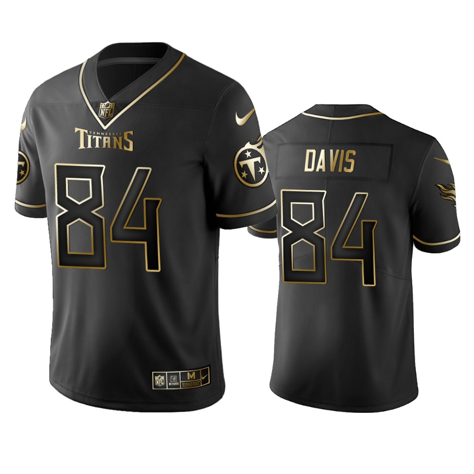 Titans #84 Corey Davis Men's Stitched NFL Vapor Untouchable Limited Black Golden Jersey