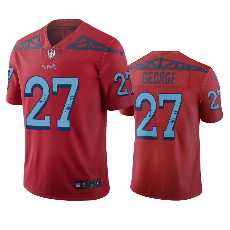Tennessee Titans #27 Eddie George Red Vapor Limited City Edition NFL Jersey