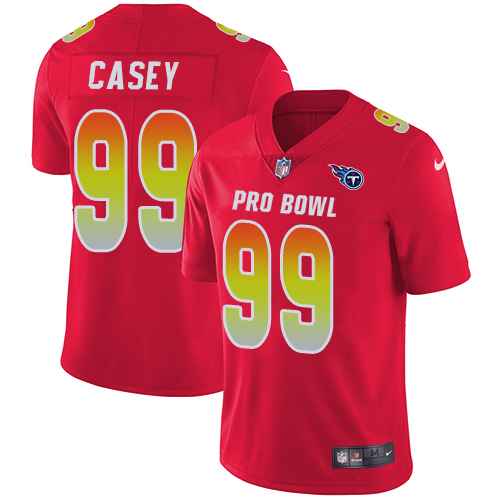 Nike Titans #99 Jurrell Casey Red Men's Stitched NFL Limited AFC 2019 Pro Bowl Jersey