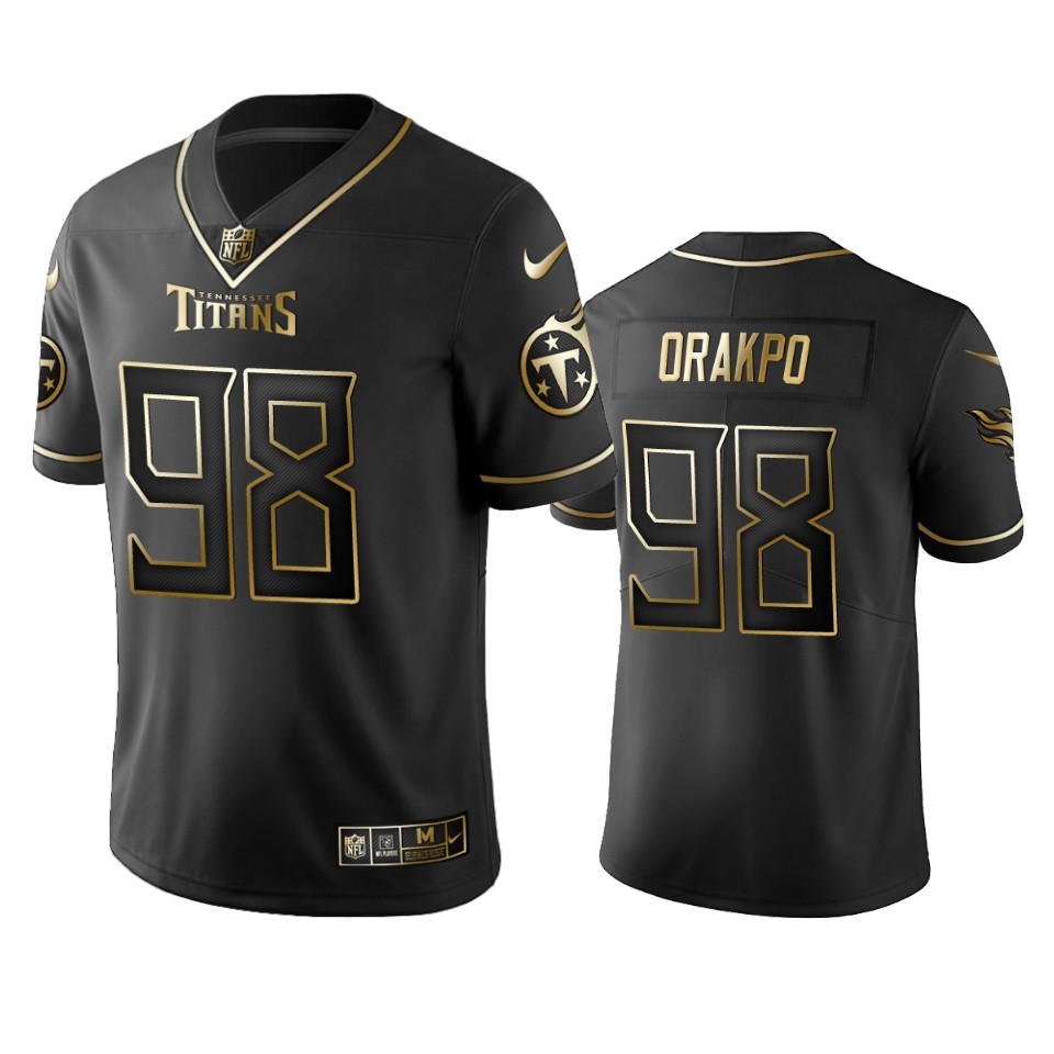 Titans #98 Brian Orakpo Men's Stitched NFL Vapor Untouchable Limited Black Golden Jersey