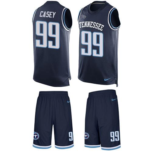 Nike Titans #99 Jurrell Casey Navy Blue Team Color Men's Stitched NFL Limited Tank Top Suit Jersey