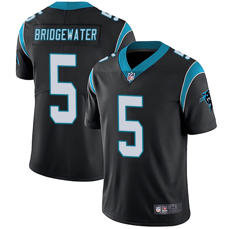 Men's Carolina Panthers #5 Teddy Bridgewater Black NFL Vapor Untouchable Limited Stitched Jersey
