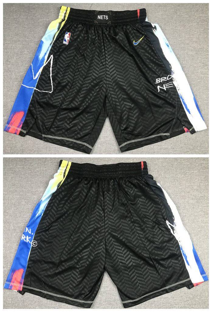 Men's Brooklyn Nets Black Shorts (Run Small)