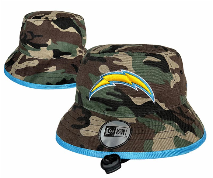 Los Angeles Chargers Salute To Service Stitched Bucket Fisherman Hats 059
