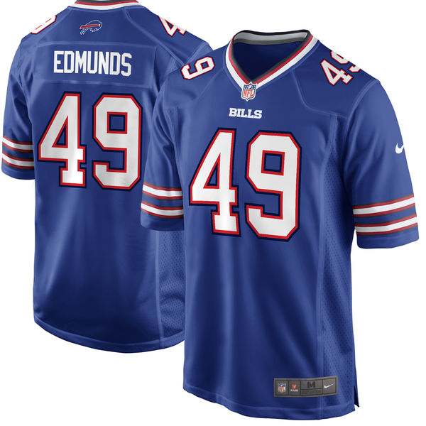Men's Buffalo Bills #49 Tremaine Edmunds Royal NFL Draft First Round Pick Game Jersey