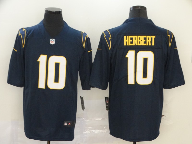 Men's Los Angeles Chargers #10 Justin Herbert 2020 Navy Vapor Untouchable Limited Stitched NFL Jersey