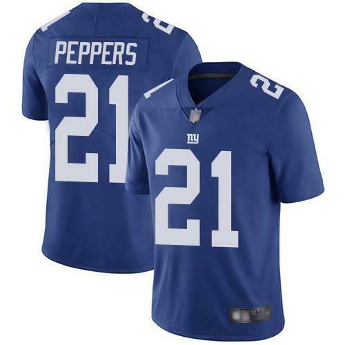 Men's New York Giants #21 Jabrill Peppers Blue Vapor Untouchable Limited Stitched